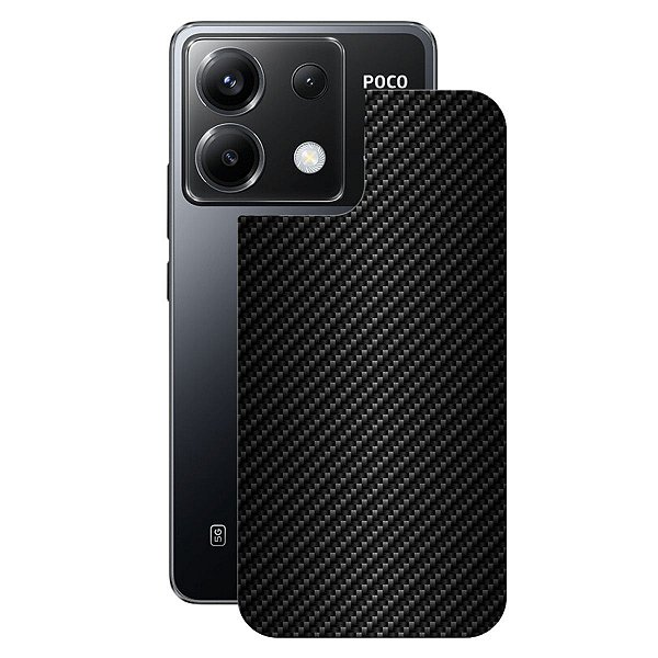 Película para Xiaomi Poco X6 5G - Traseira de Fibra de Carbono Preta - Gshield