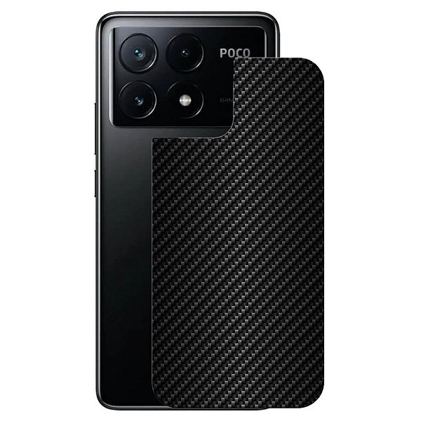Película para Xiaomi Poco X6 Pro 5G - Traseira de Fibra de Carbono Preta - Gshield