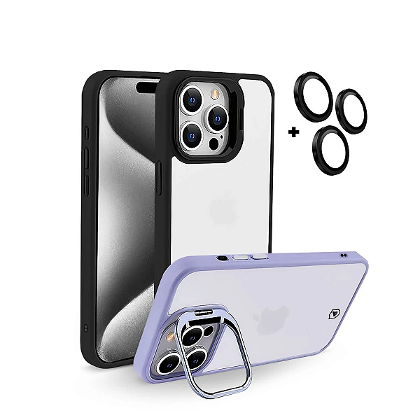 Capa para iPhone - Gravity Lilás / Preta - Gshield