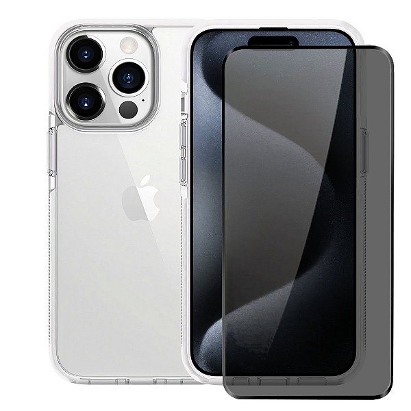 Kit Capa Anti-Slip e Pelicula Defender Pro Privacidade para iPhone 15 Pro Max - Gshield