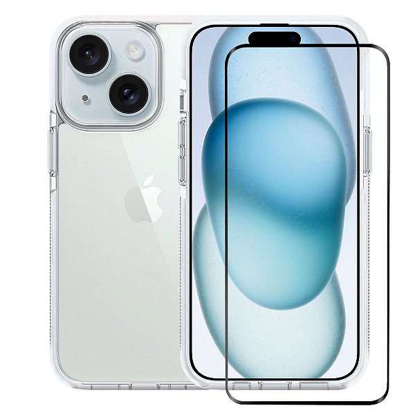 Kit Capa Anti-Slip e Pelicula Ultra Glass para iPhone 15 - Gshield