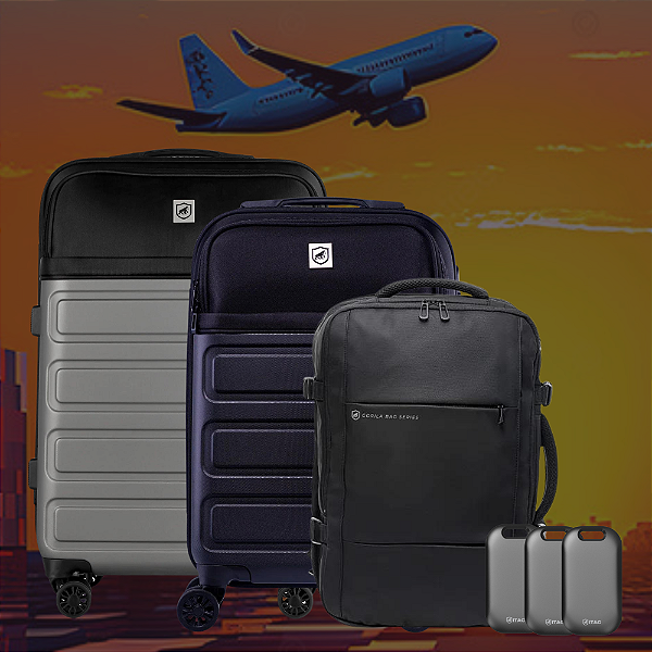 Kit Malas para Viagem Armor + Mochila Executiva Armor + iTag (3 unidades) - Gshield