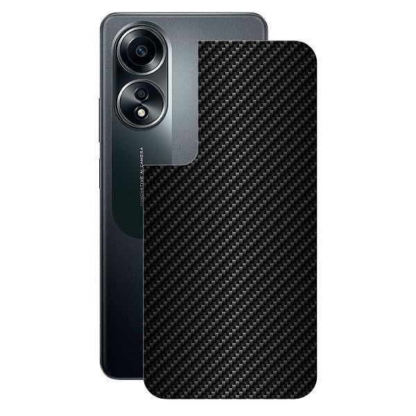 Película para Oppo A58 - Traseira de Fibra de Carbono Preta - Gshield