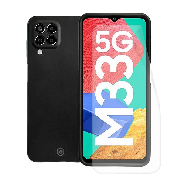 Kit Capa Silicon Veloz e Película Hydrogel HD para Samsung Galaxy M33 - Gshield
