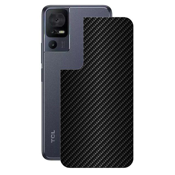 Película para TCL 40 SE - Traseira de Fibra de Carbono Preta - Gshield