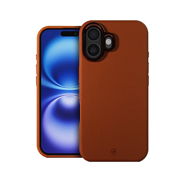 Capa para iPhone 16 - Couro Dual Magsafe - Marrom - Gshield