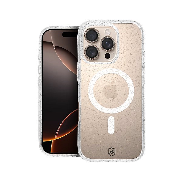 Capa para iPhone 16 Pro - MagSafe Glitter + Lente Glitter - Gshield