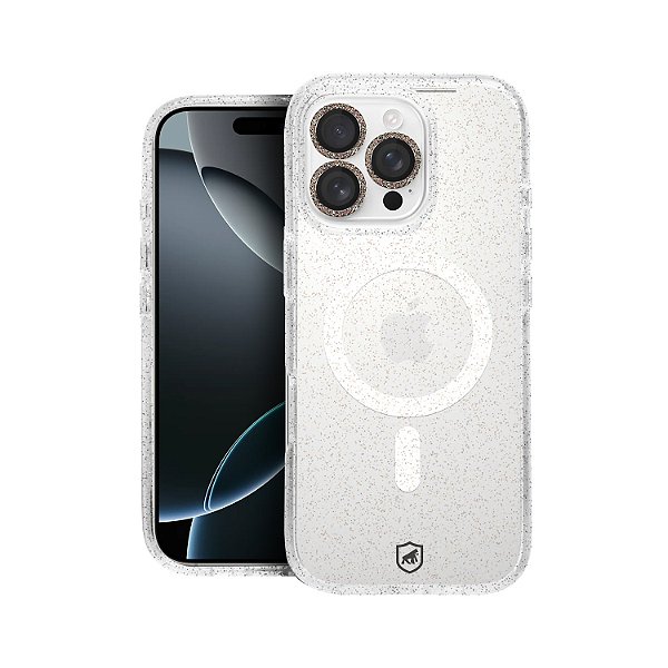Capa para iPhone 16 Pro Max - MagSafe Glitter + Lente Glitter - Gshield