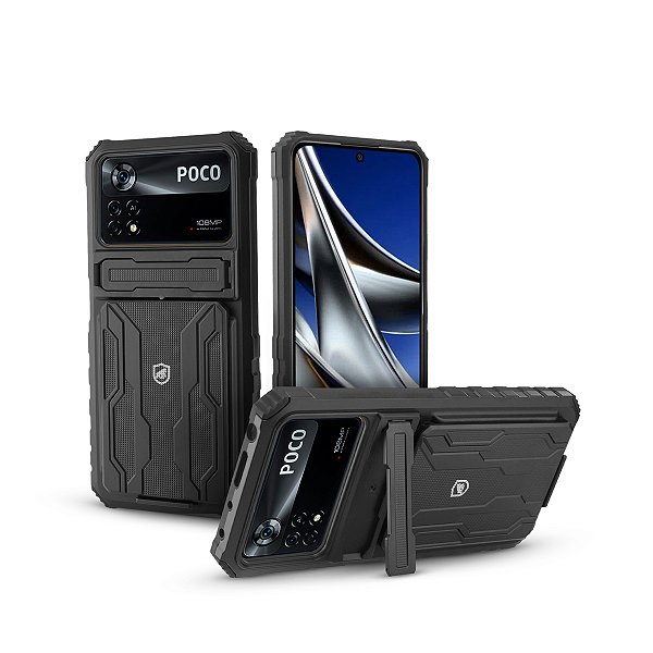 Kit Snap Guardian - Clip + Braçadeira + Capa para Xiaomi Poco X4 Pro 5G - Gshield