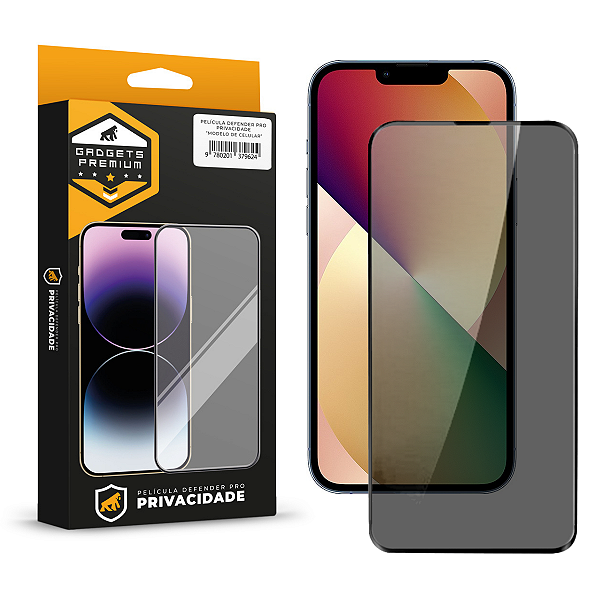 Película para iPhone 13 - Defender Pro Privacidade - Preta - Gshield
