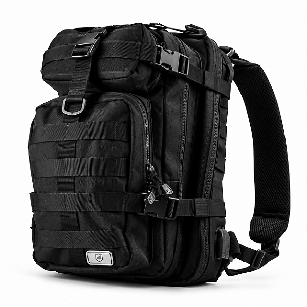 Mochila Tática 30L com Entrada USB-A, P2 e Capa de Chuva Integrada - Raptor - Gshield