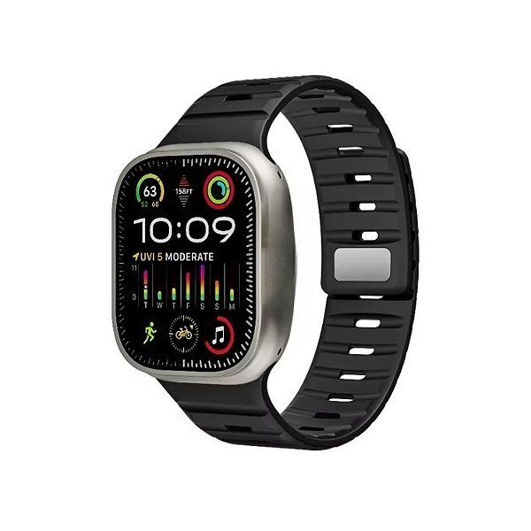 Pulseira para Apple Watch 42 / 44 / 45 / 49MM - Discovery Magnética - Preta - Gshield
