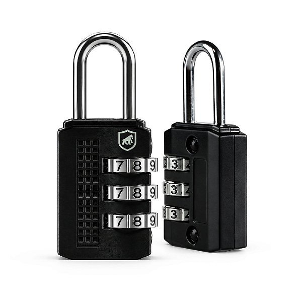 Cadeado com Segredo de 3 Dígitos em Liga de Zinco e Haste Metálica 19mm - Flex - Gshield