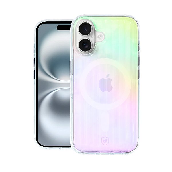 Capa para iPhone 16 - Magsafe Rainbow Transparente - Gshield