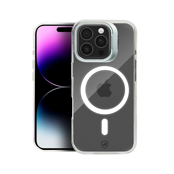 Capa para iPhone 14 Pro Max - MagSafe Crystal Armor Stand - NÃO AMARELA - Gshield