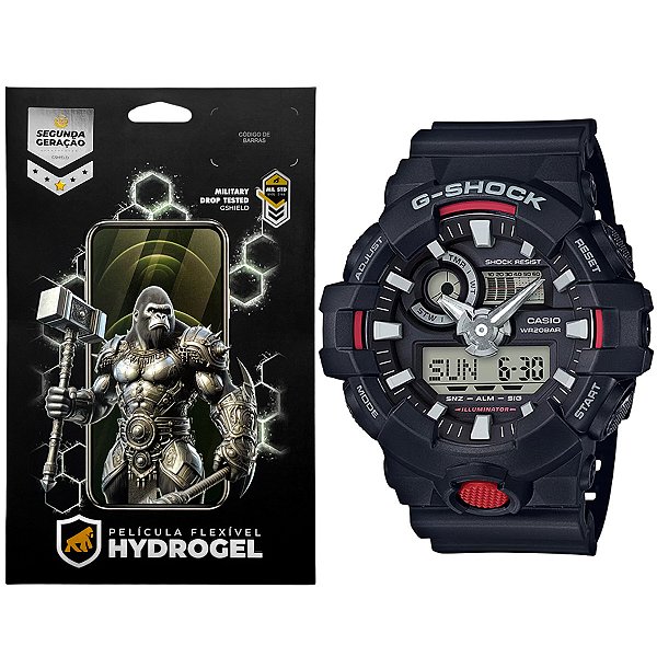 Película para Casio G-Shock GA-700BY - Hydrogel HD 6 Unidades - Gshield