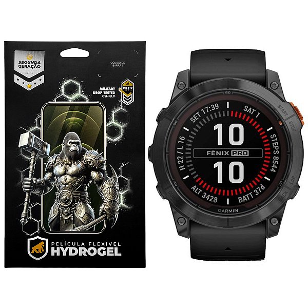 Película para Garmin Fênix 7X - Hydrogel HD 6 Unidades - Gshield