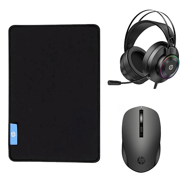Kit Mouse Pad Speed Gamer + Mouse Wireless USB Optical + Headset 7.1 - HP