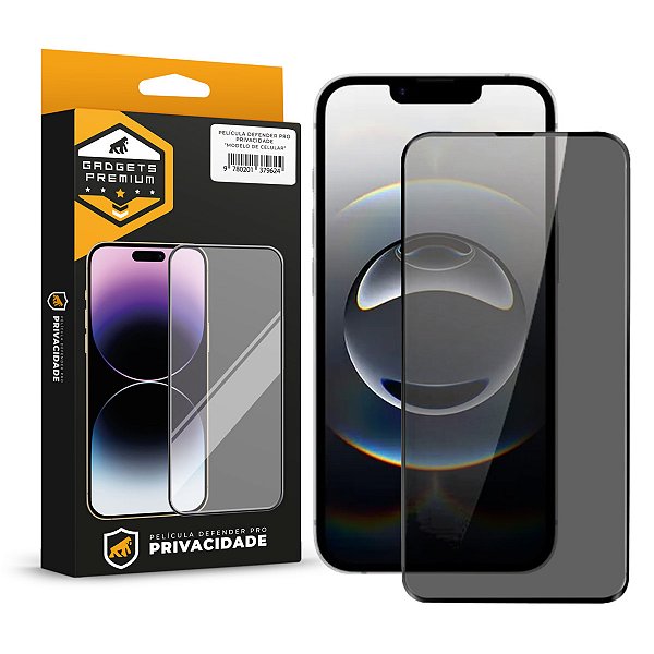 Película para iPhone 16E - Defender Pro Privacidade - Preta - Gshield