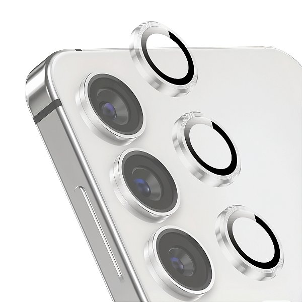 Protetor de Lente para Samsung Galaxy S24 Plus - Survivor - Transparente com molde aplicador - Frame para câmera - Gshield