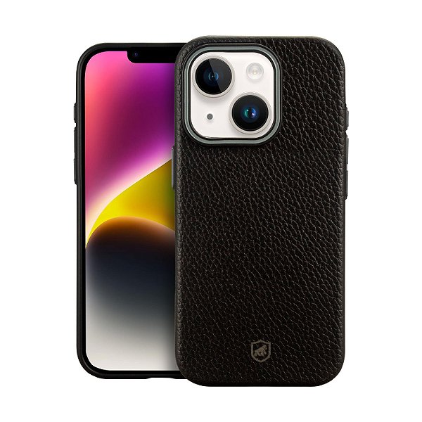Capa para iPhone 14 - Magsafe Tech Couro - Preta - Gshield