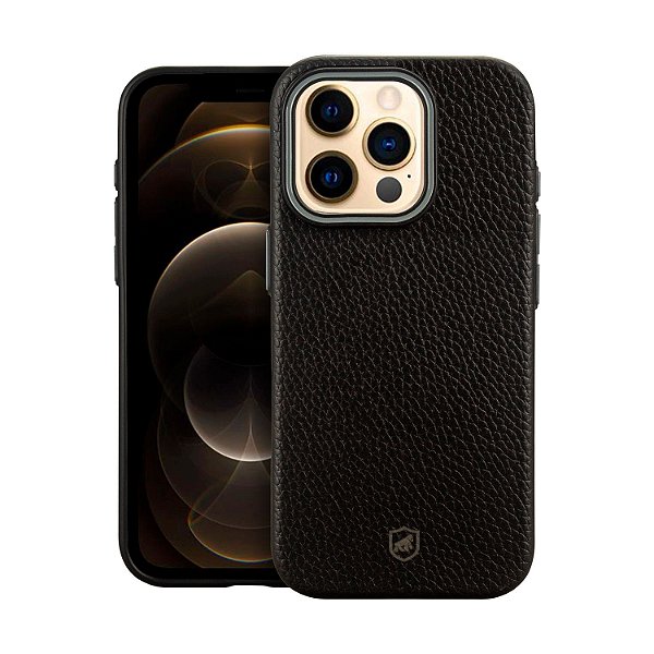 Capa para iPhone 12 Pro - Magsafe Tech Couro - Preta - Gshield