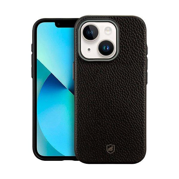 Capa para iPhone 13 - Magsafe Tech Couro - Preta - Gshield