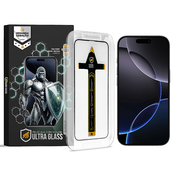 Película com Aplicador para iPhone 16 Pro Max - Ultra Glass - Preta - Gshield