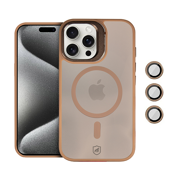 Capa para iPhone 15 Pro Max - MagSafe Titanium Desert - Gshield