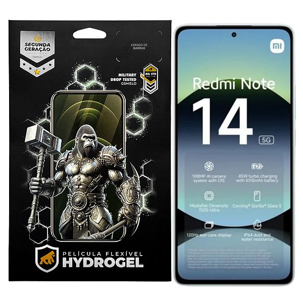 Película para Xiaomi Redmi Note 14 5G - Hydrogel Gamer Fosca - Gshield