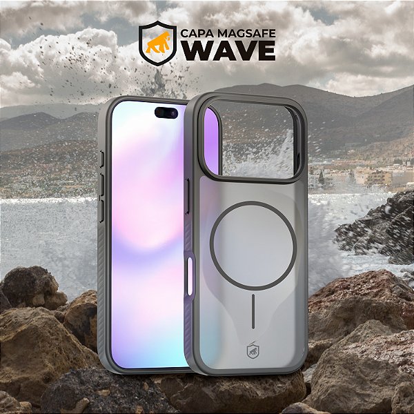 Capa Magsafe Wave Fumê - Preta - Gshield