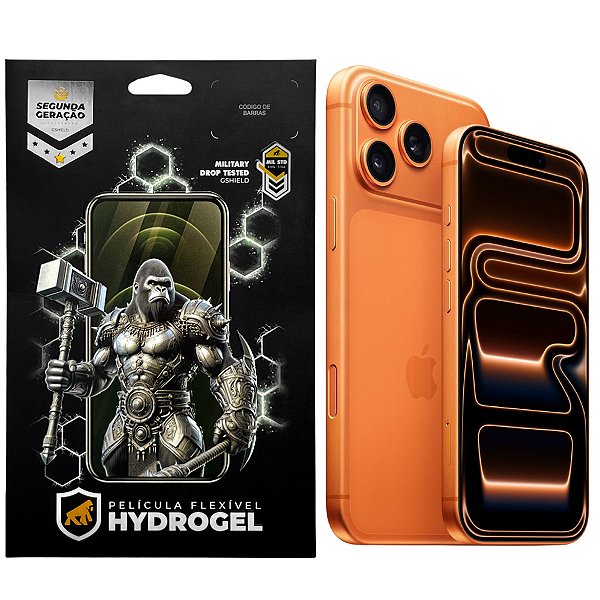 Kit Película Hydrogel HD Frontal + Traseira para iPhone 17 Pro Max - Proteção Completa - Gshield