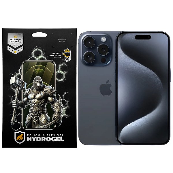 Kit Película Frontal + Traseira para iPhone 15 Pro - Proteção Completa - Gshield