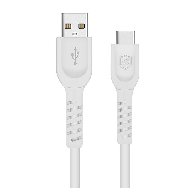 Cabo Dual Shock USB-A / Tipo C - Branco - 1,2m - GShield