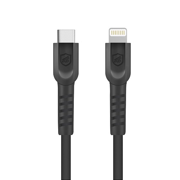 Cabo Dual Shock ( iPhone / iPad ) Lightning / Type C - Preto - 1,2m (MFI Homologado) - GShield