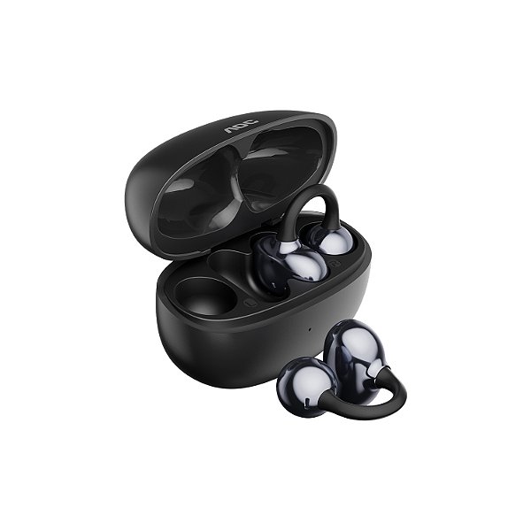 Fone Bluetooth Sem Fio TWS com Gancho de Orelha, Grave Potente, Microfone HD, Estojo Carregador, Baixa Latência - Preto - AOC