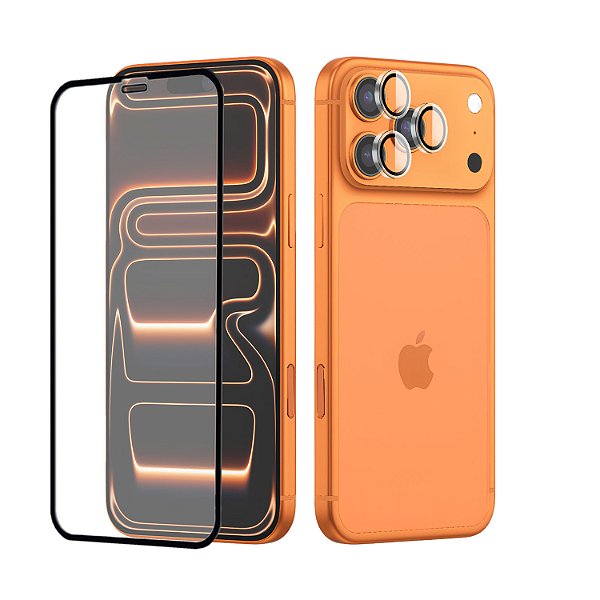 Kit Full Protection para iPhone 17 Pro Max - Película de Vidro + Protetor de Lente 9H - Gshield