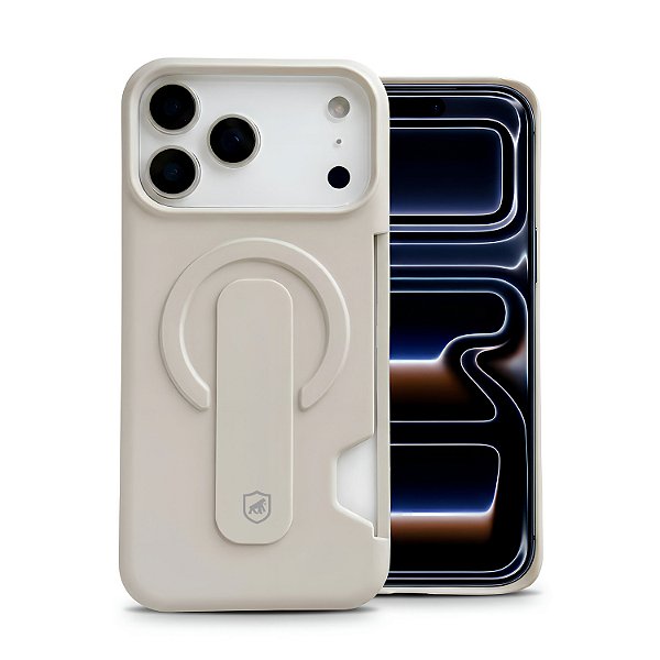 Capa para iPhone 17 Pro - Card Ring - Off White - Gshield