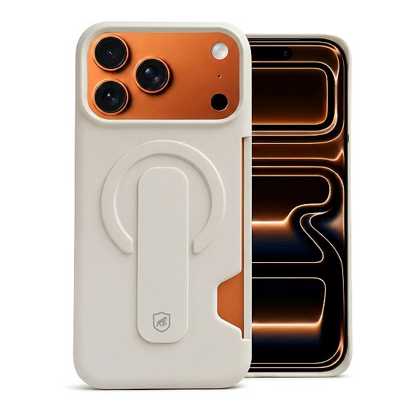 Capa para iPhone 17 Pro Max - Card Ring - Off White - Gshield