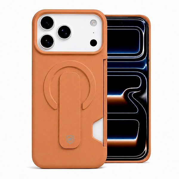 Capa para iPhone 17 Pro - Card Ring - Laranja - Gshield
