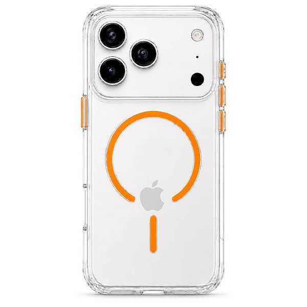 Capa Crystal Venesis Magsafe para iPhone 17 Pro Max / 18 Pro Max - Laranja - SPACE