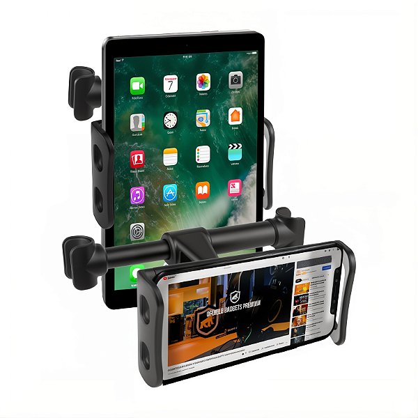 Suporte Veicular Tank Car para encosto do carro compatível com celular e Tablet's de até 11 polegadas - Gshield