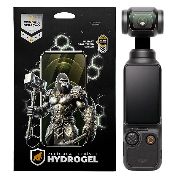 Película para Câmera DJI Osmo Pocket 3 - Hydrogel HD - Gshield