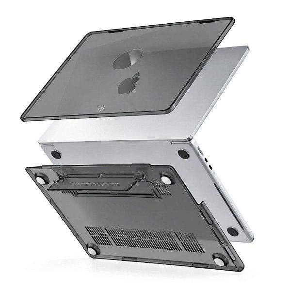 Capa Ultrafina Preta para MacBook Neo 13" com Proteção em Policarbonato Rígido, Suporte Kickstand e Ventilação Inferior - Armor Stand - Gshield