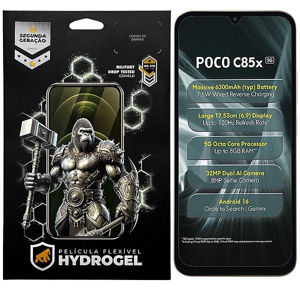 Película para Poco C85x - Hydrogel Gamer Fosca - Gshield