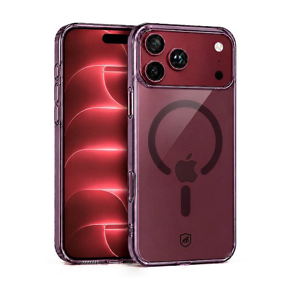 Capa para iPhone 17 Pro Max / 18 Pro Max - Crystal Slim Magsafe - NÃO AMARELA - Bordô - Gshield