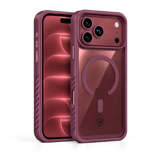 Capa para iPhone 17 Pro Max / 18 Pro Max - Magsafe Wave Bordô - Gshield