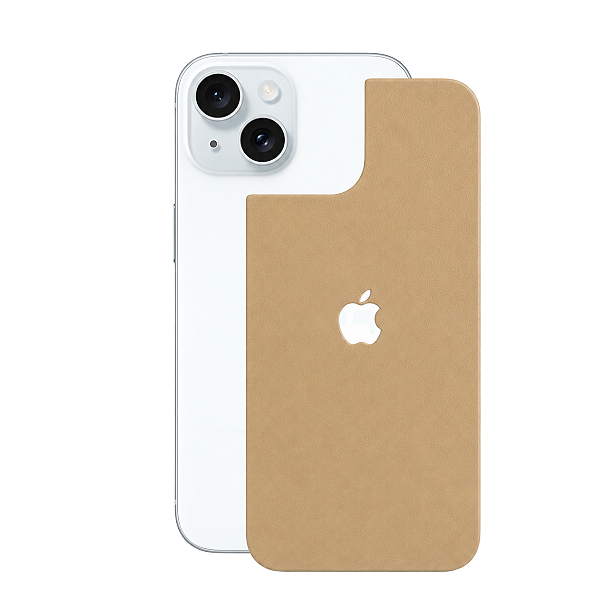 Película para iPhone 15 - Traseira Efeito Couro Bege - Gshield