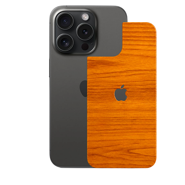 Película para iPhone 15 Pro - Traseira Efeito Madeira Clara - GShield