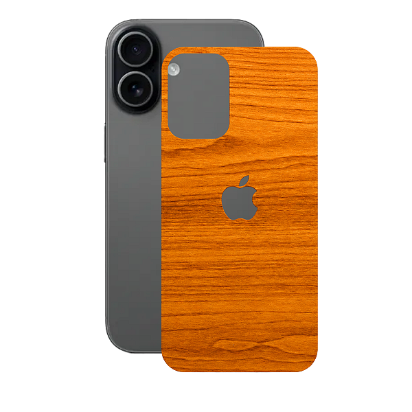 Película para iPhone 16 - Traseira Efeito Madeira Clara - Gshield